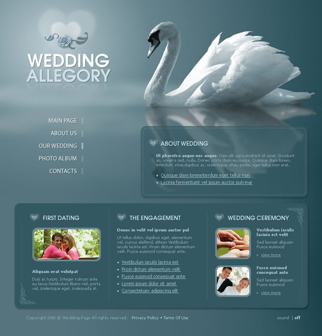 爱情婚恋网页设计模板 - 个人网站模板 - 网页模