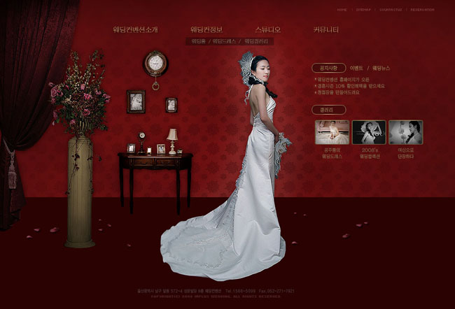婚纱设计网页模板 - 商业网站模板 - 网页模板 -